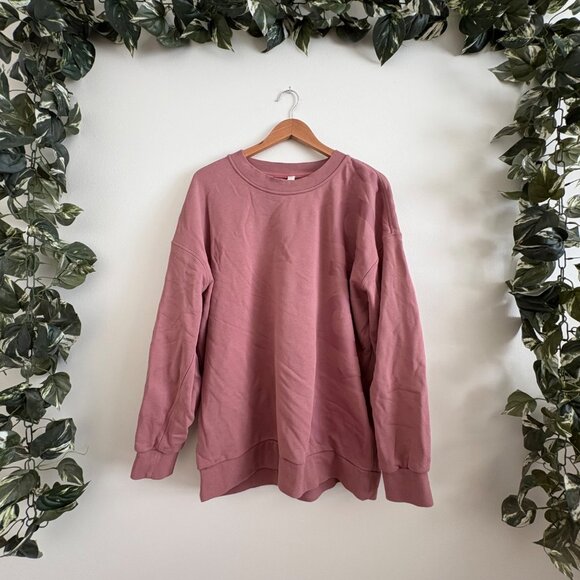 Lululemon Athletic Perfectly Oversized Crew Graphic Pink Women’s Size 10 - Picture 1 of 9